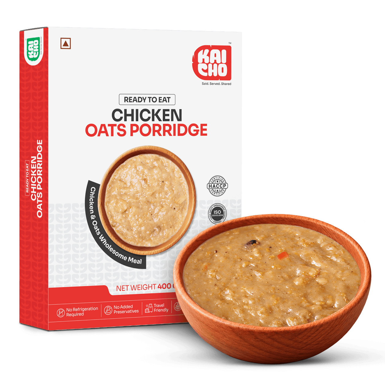 Kaicho Veg Oats Porridge with a freshly prepared bowl